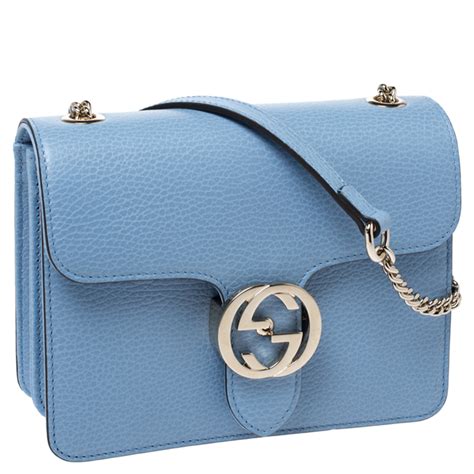 gucci bag with interlocking g|Gucci outlet interlocking blue bag.